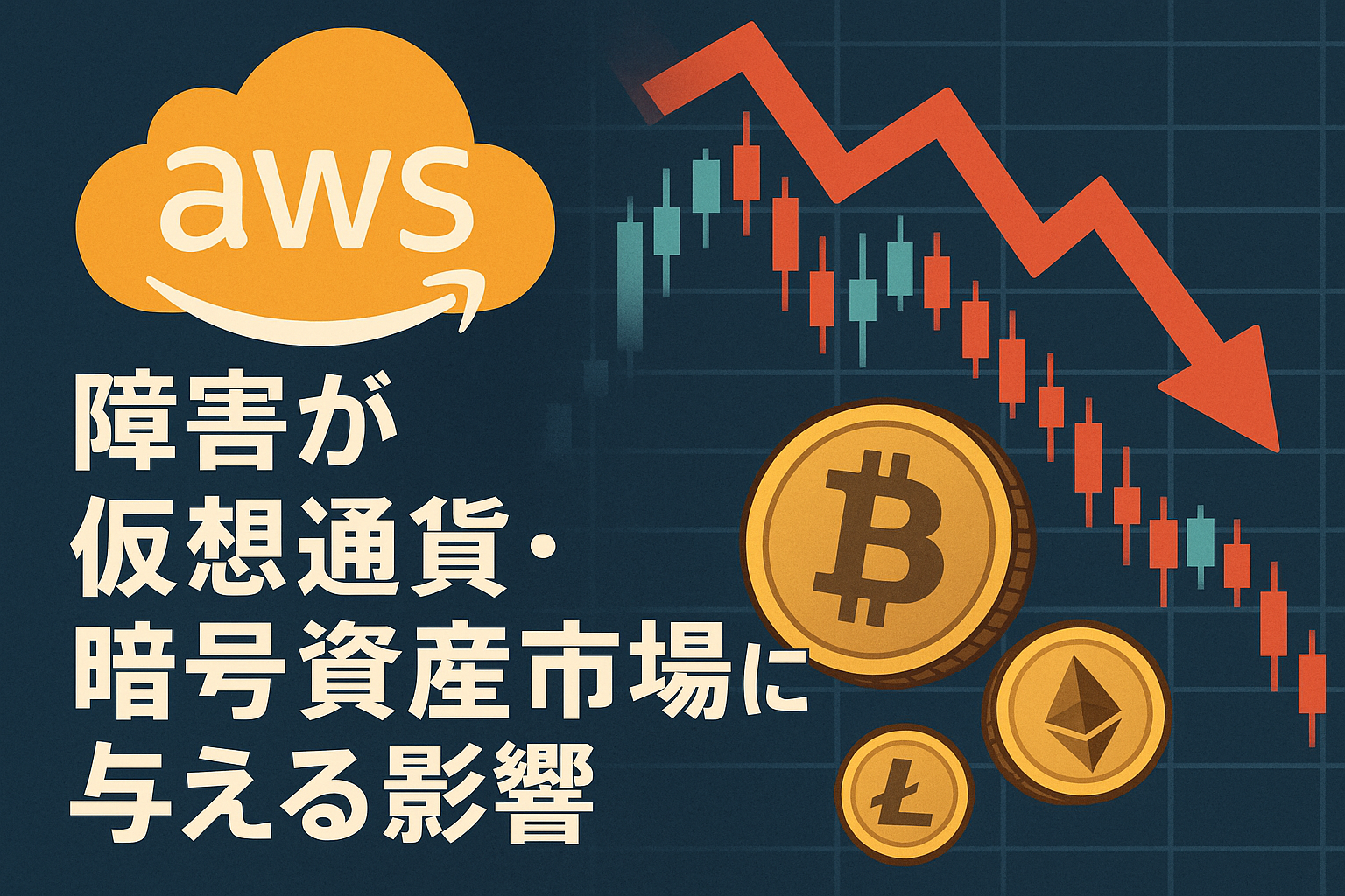 AWS障害がビットコイン・仮想通貨・暗号資産市場に与える影響