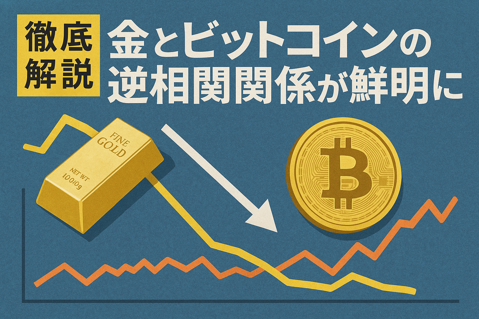 【徹底解説】金とビットコインの逆相関関係が鮮明に(2025年10月)