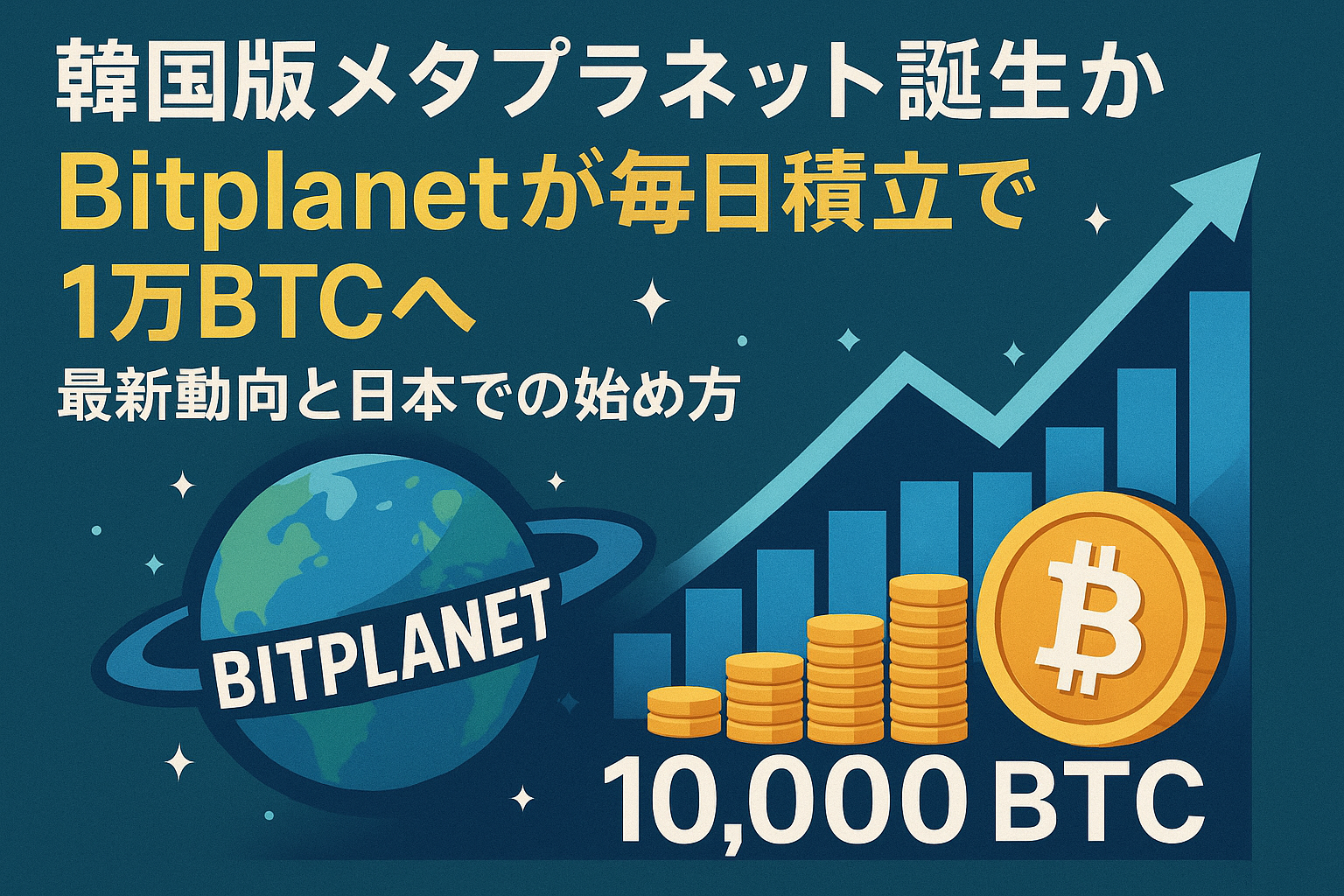 韓国版メタプラネット誕生か|Bitplanetが毎日積立で1万BTCへ【最新動向と日本での始め方】