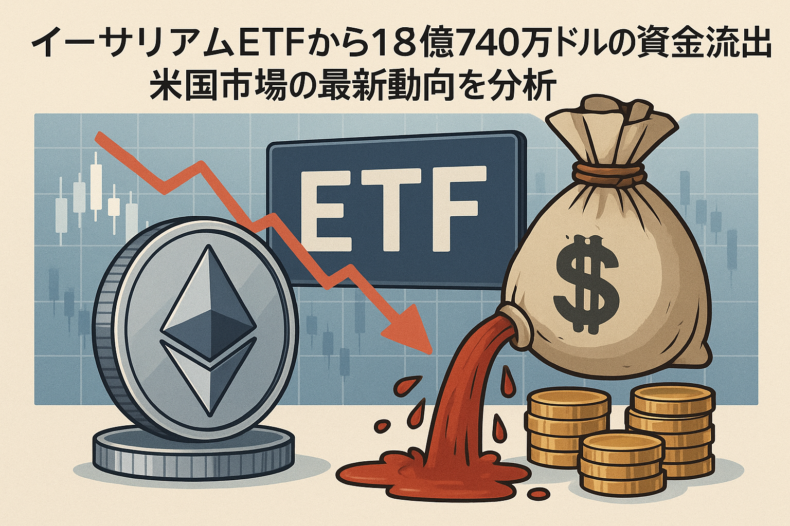 イーサリアムETFから1億740万ドルの資金流出｜米国市場の最新動向を分析（2025年11月11日）