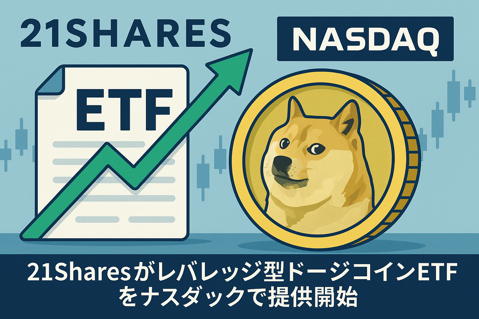 21Sharesがレバレッジ型ドージコインETFをナスダックで提供開始：暗号資産投資の新時代を解説