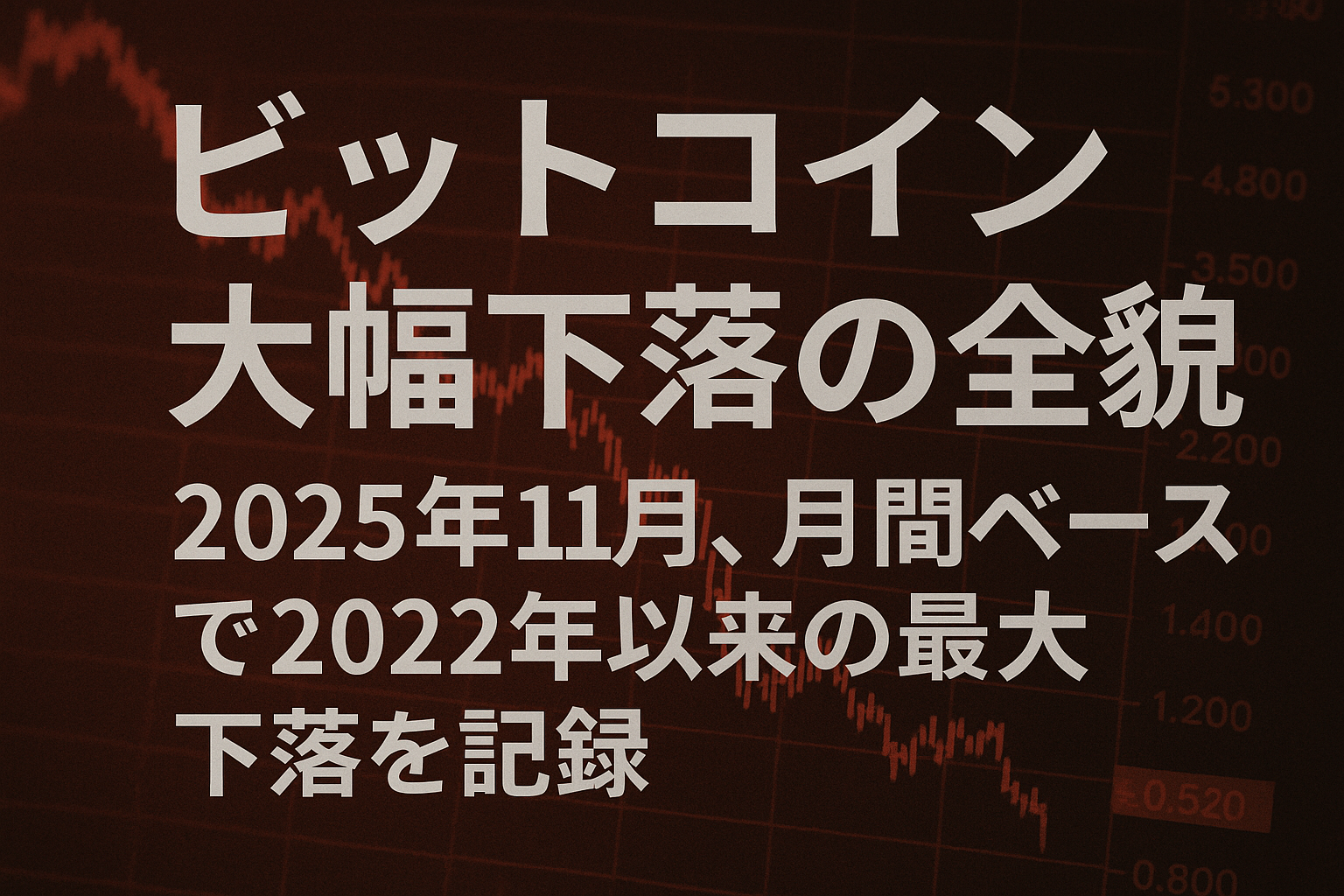 ビットコイン大幅下落の全貌：2025年11月、月間ベースで2022年以来の最大下落を記録 - CoinChoice（コインチョイス）