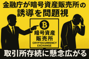 金融庁が暗号資産販売所への誘導を問題視 取引所存続に懸念広がる
