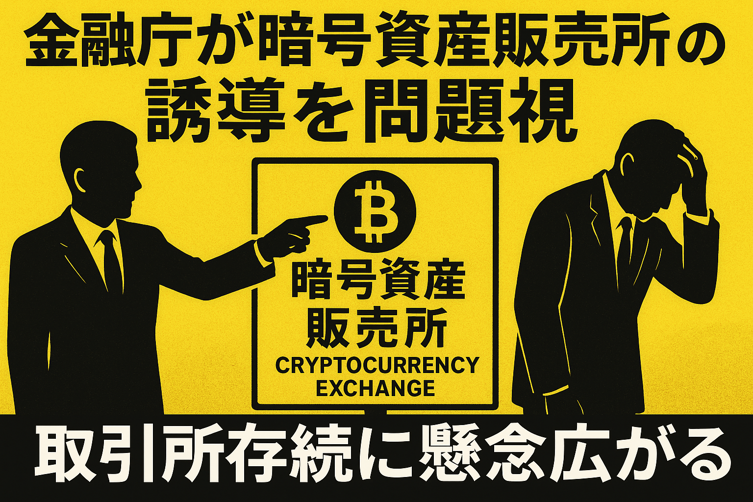 金融庁が暗号資産販売所への誘導を問題視 取引所存続に懸念広がる