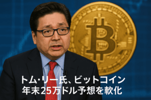 トム・リー氏、ビットコイン年末25万ドル予想を軟化