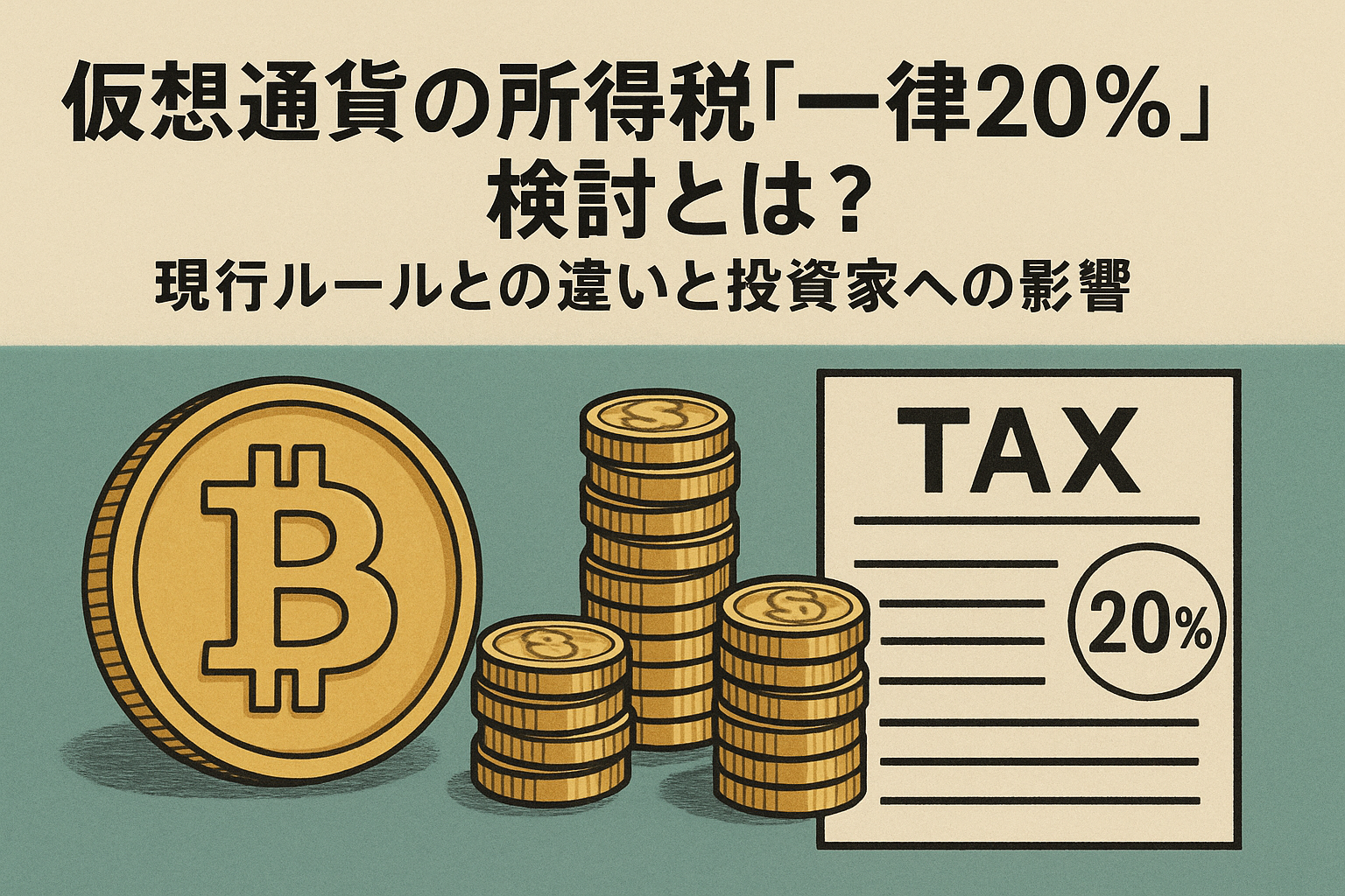 仮想通貨の所得税「一律20％」検討とは？現行ルールとの違いと投資家への影響
