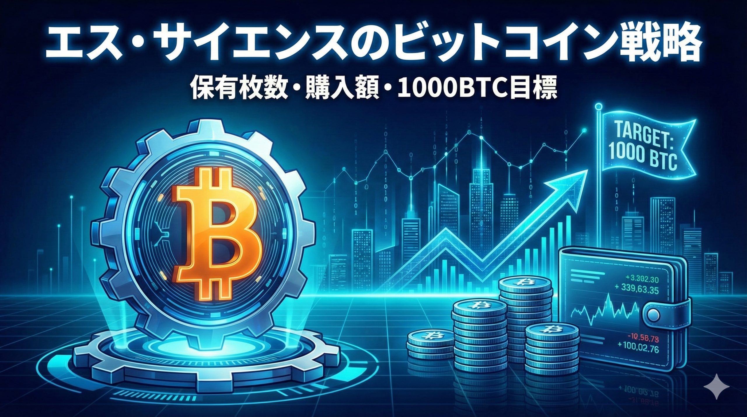 エス・サイエンスのビットコイン戦略｜保有枚数・購入額・1000BTC目標