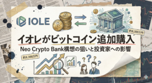 イオレが約8,300万円でビットコイン追加購入｜Neo Crypto Bank構想の狙いと投資家への影響