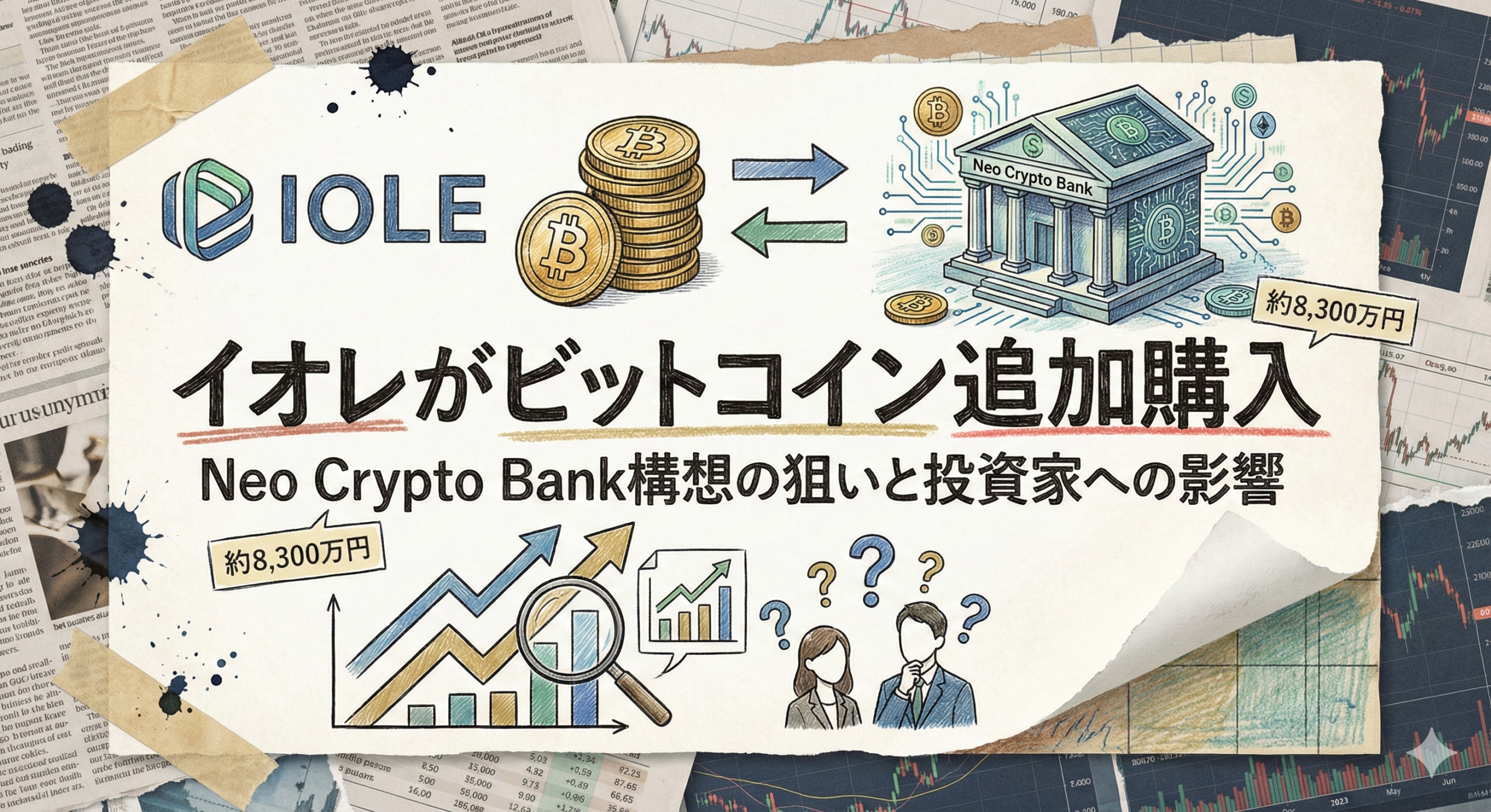 イオレが約8,300万円でビットコイン追加購入｜Neo Crypto Bank構想の狙いと投資家への影響