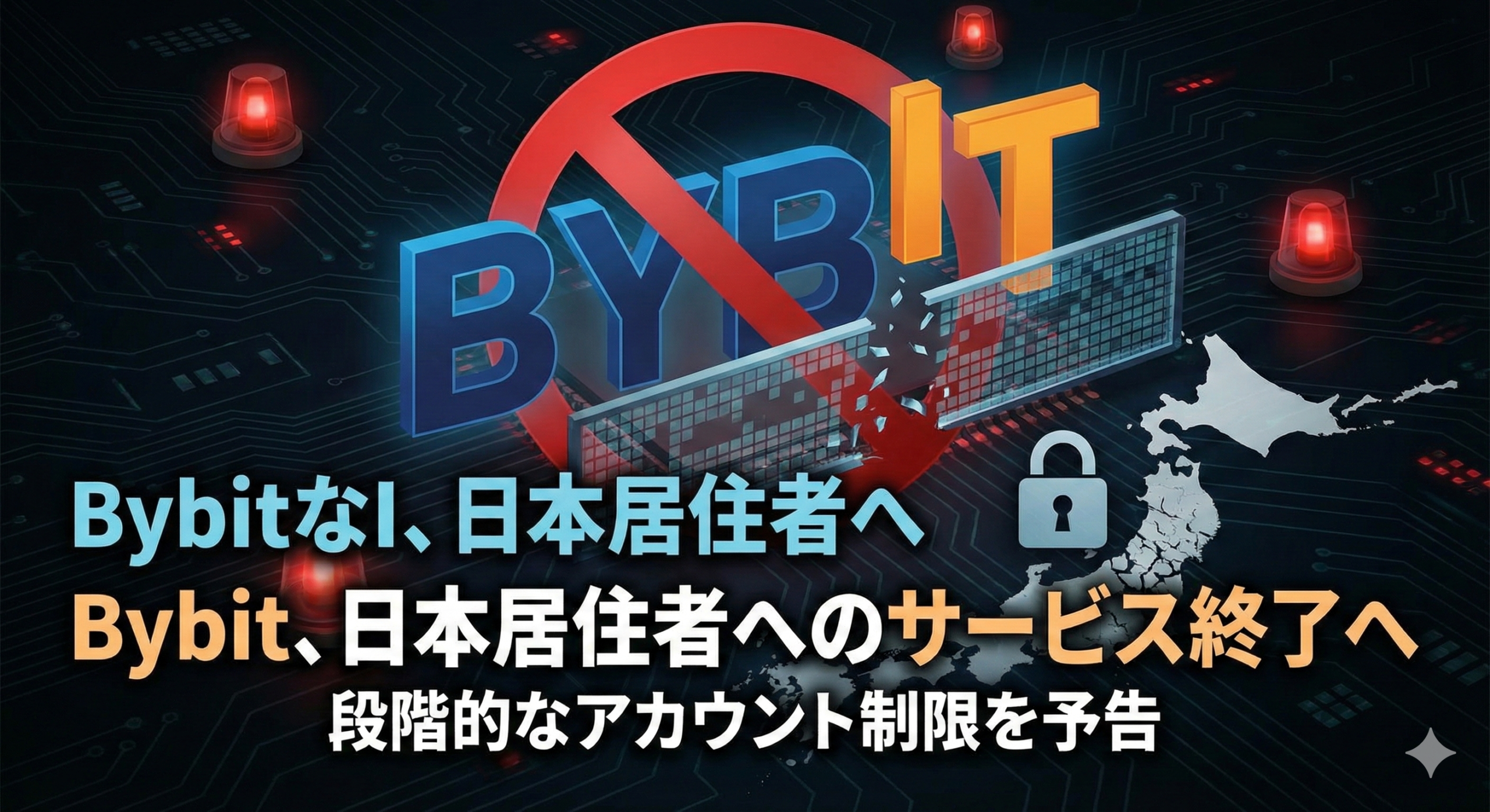 【速報】Bybit、日本居住者へのサービス提供を終了へ（段階的なアカウント制限を予告）