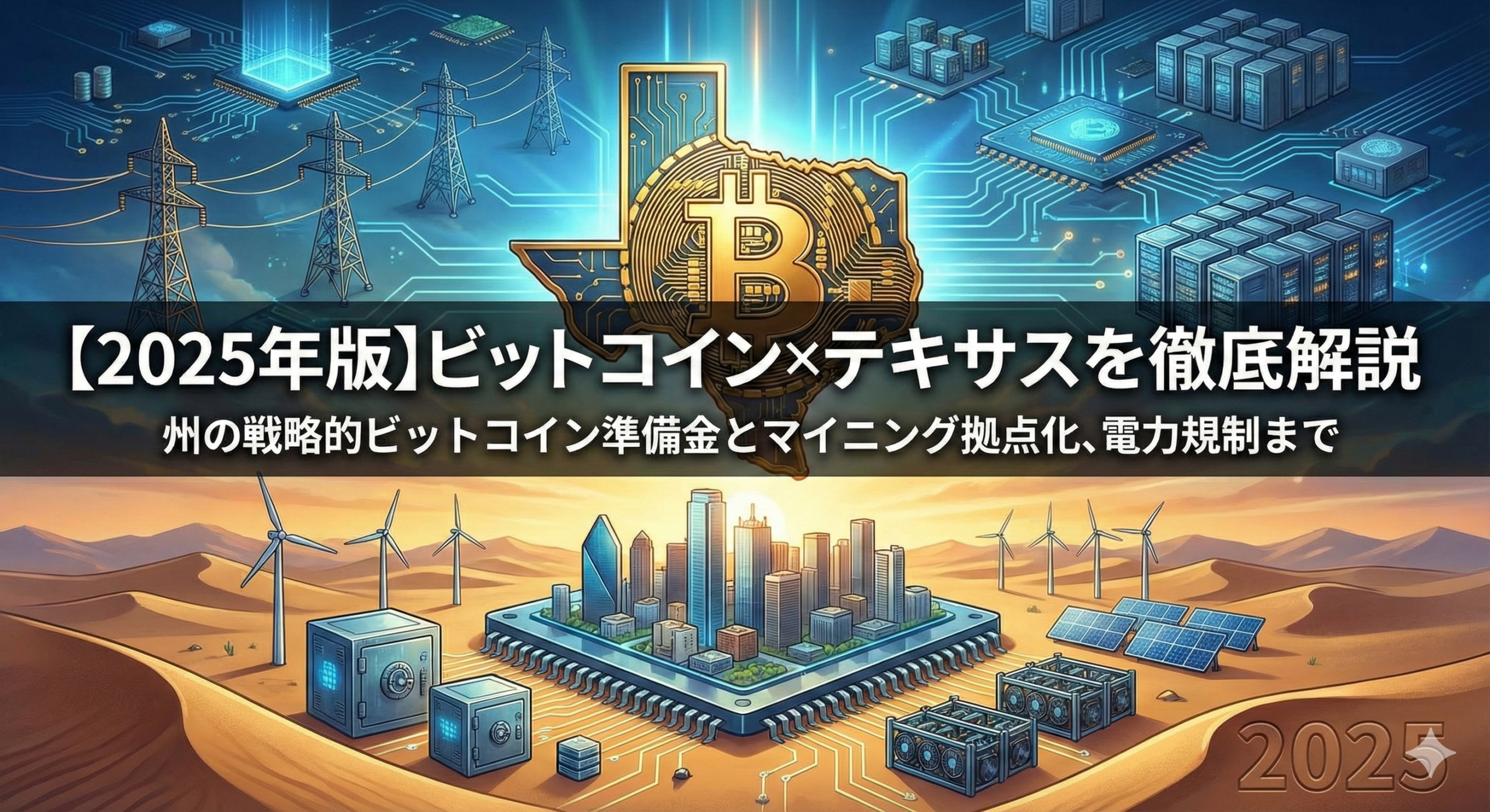 【2025年版】ビットコイン×テキサスを徹底解説｜州の戦略的ビットコイン準備金とマイニング拠点化、電力規制まで