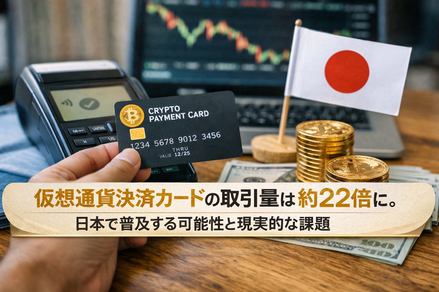 仮想通貨決済カードの取引量は約22倍に。日本で普及する可能性と現実的な課題