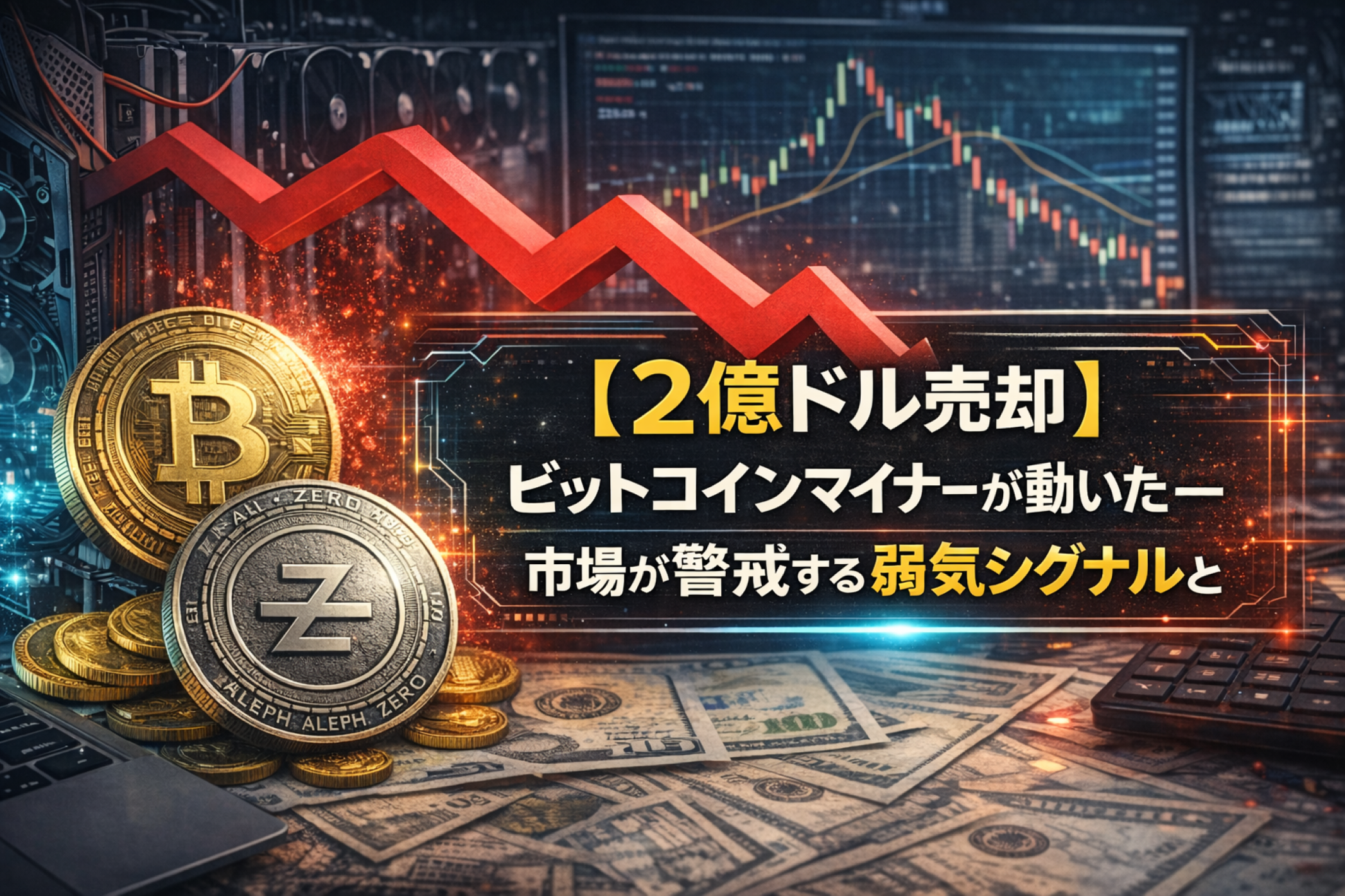 2億ドル売却】ビットコインマイナーが動いた─市場が警戒する弱気シグナルとは - CoinChoice（コインチョイス）