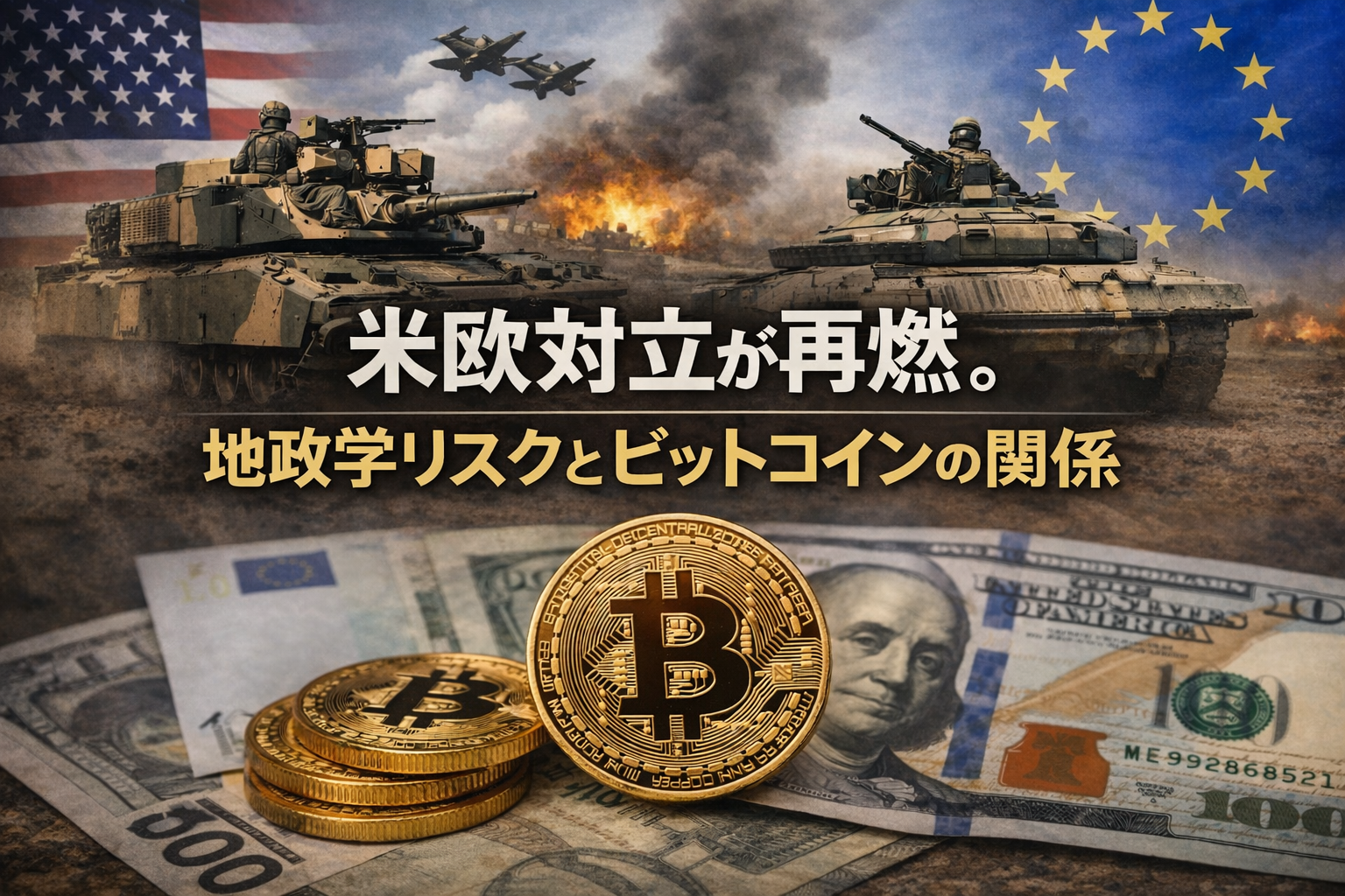 米欧対立が再燃。地政学リスクとビットコインの関係 - CoinChoice（コインチョイス）