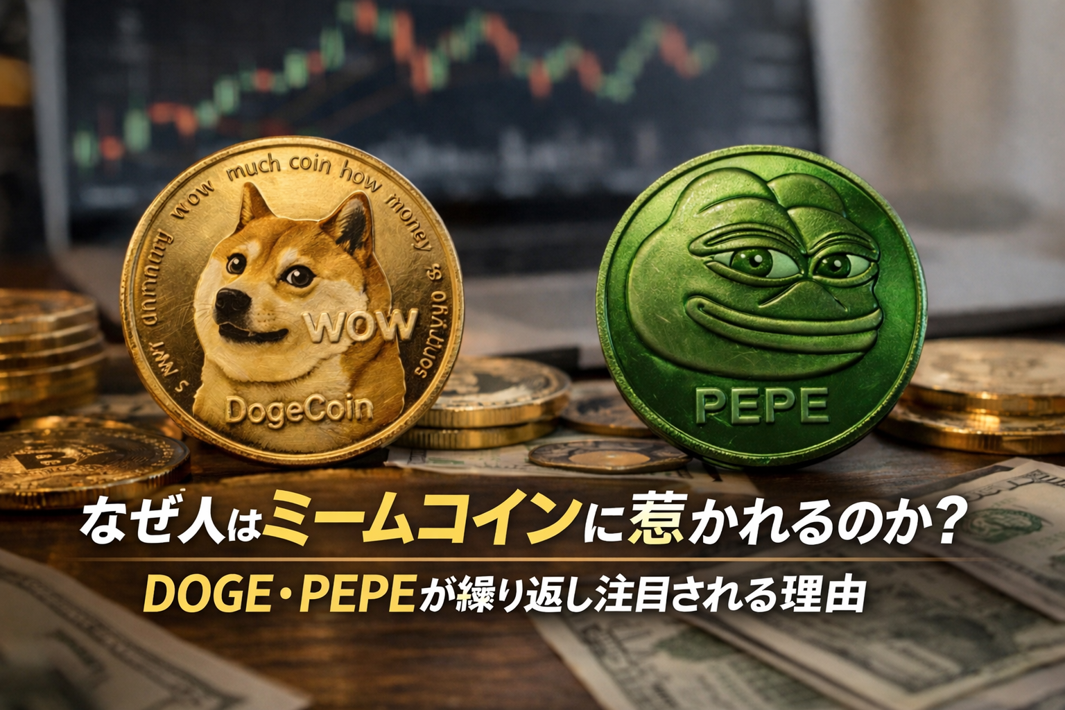 なぜ人はミームコインに惹かれるのか？DOGE・PEPEが繰り返し注目される理由 - CoinChoice（コインチョイス）
