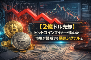 【2億ドル売却】ビットコインマイナーが動いた─市場が警戒する弱気シグナルとは