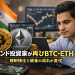 インド投資家が再びBTC・ETHへ、規制強化で資金の流れが変化