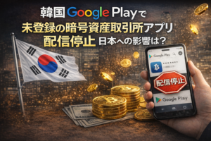 韓国Google Playで未登録の暗号資産取引所アプリが配信停止へ。日本への影響は？