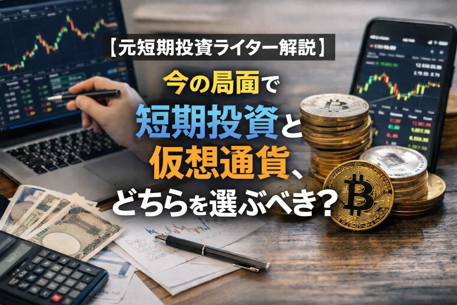 【元短期投資ライター解説】今の局面で短期投資と仮想通貨、どちらを選ぶべき?