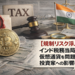 【規制リスク浮上】インド税務当局が仮想通貨を問題視、投資家への影響は？