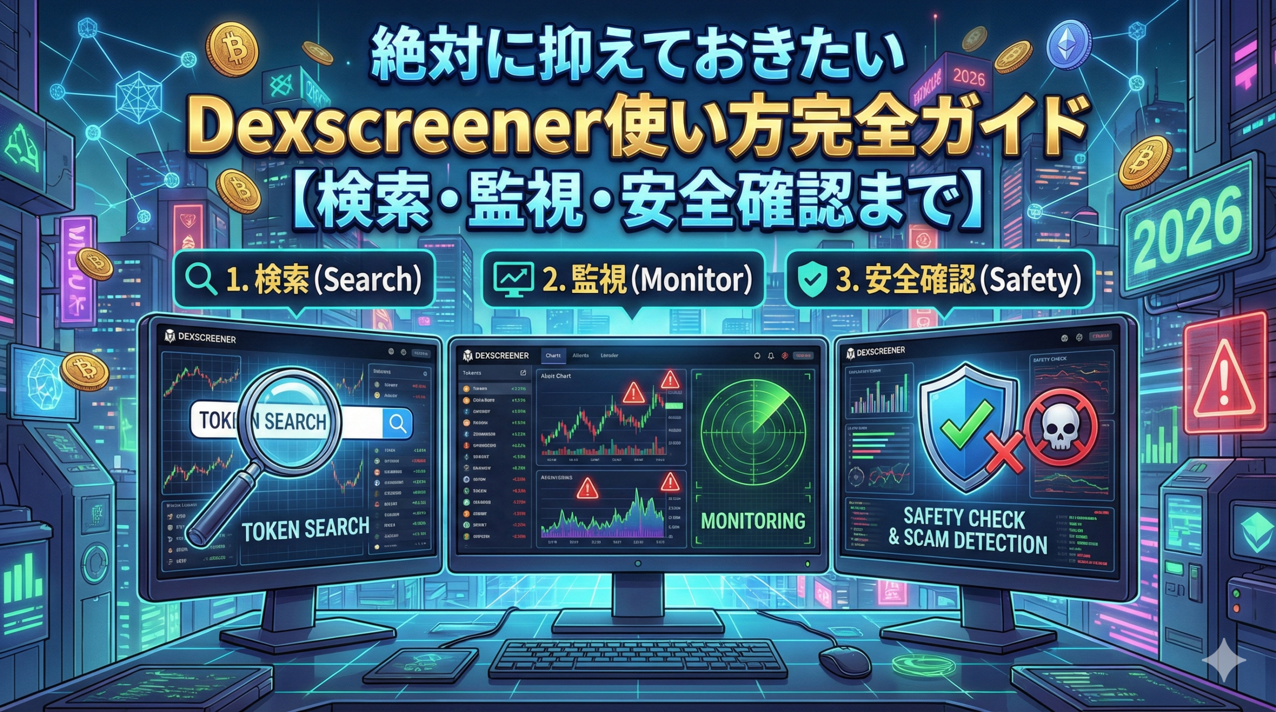 “絶対に”抑えておきたいDexscreener使い方完全ガイド【検索・監視・安全確認まで】