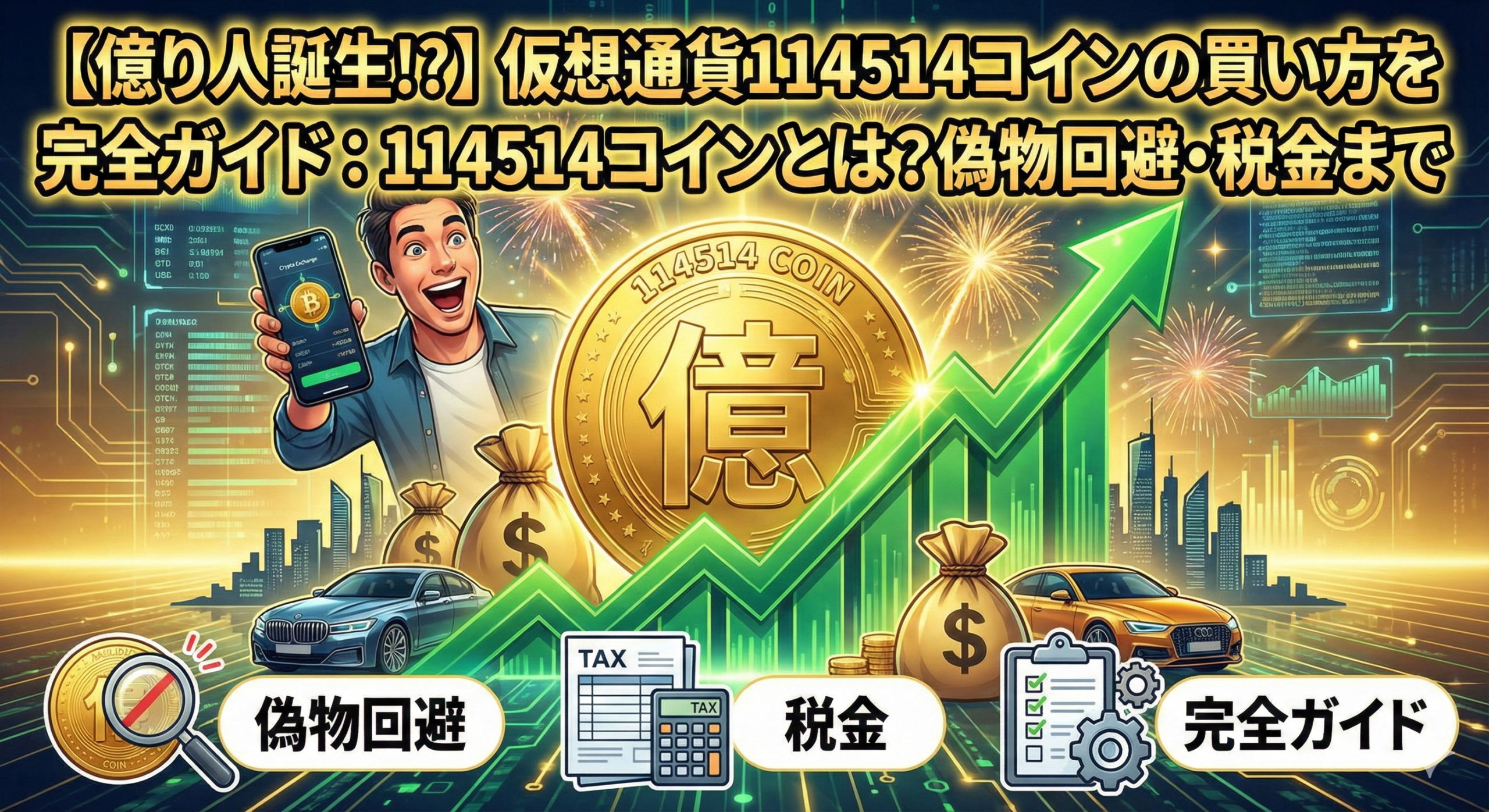 【億り人誕生!?】仮想通貨114514コインの買い方を完全ガイド：114514コインとは？偽物回避・税金まで