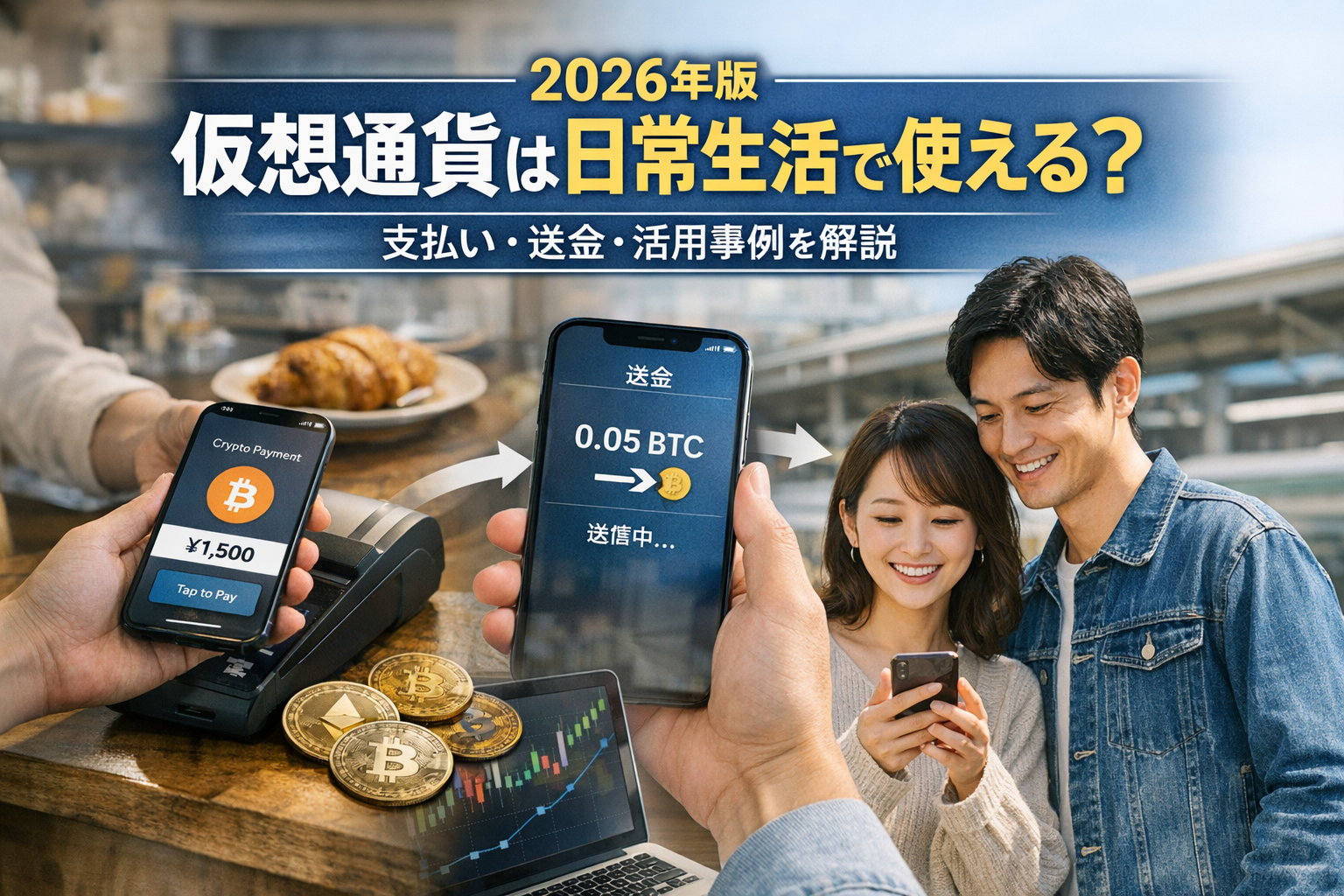 【2026年版】仮想通貨は日常生活で使える?支払い・送金・活用事例を解説