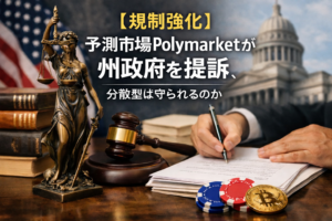 【規制強化】予測市場Polymarketが州政府を提訴。分散型は守られるのか