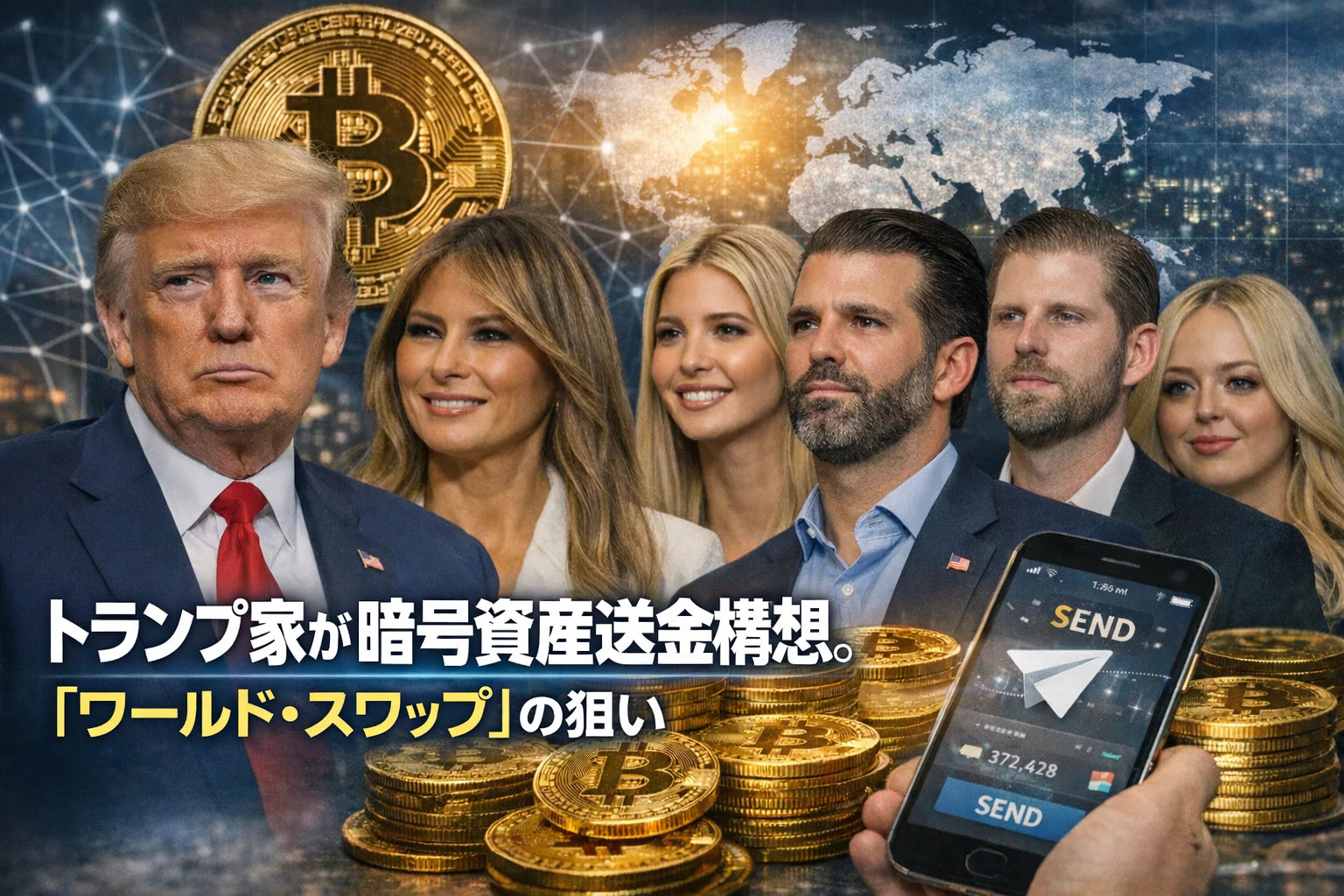 トランプ家が暗号資産送金構想。「ワールド・スワップ」の狙い