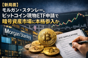 【新局面】モルガン・スタンレー、ビットコイン現物ETF申請で暗号資産市場に本格参入か