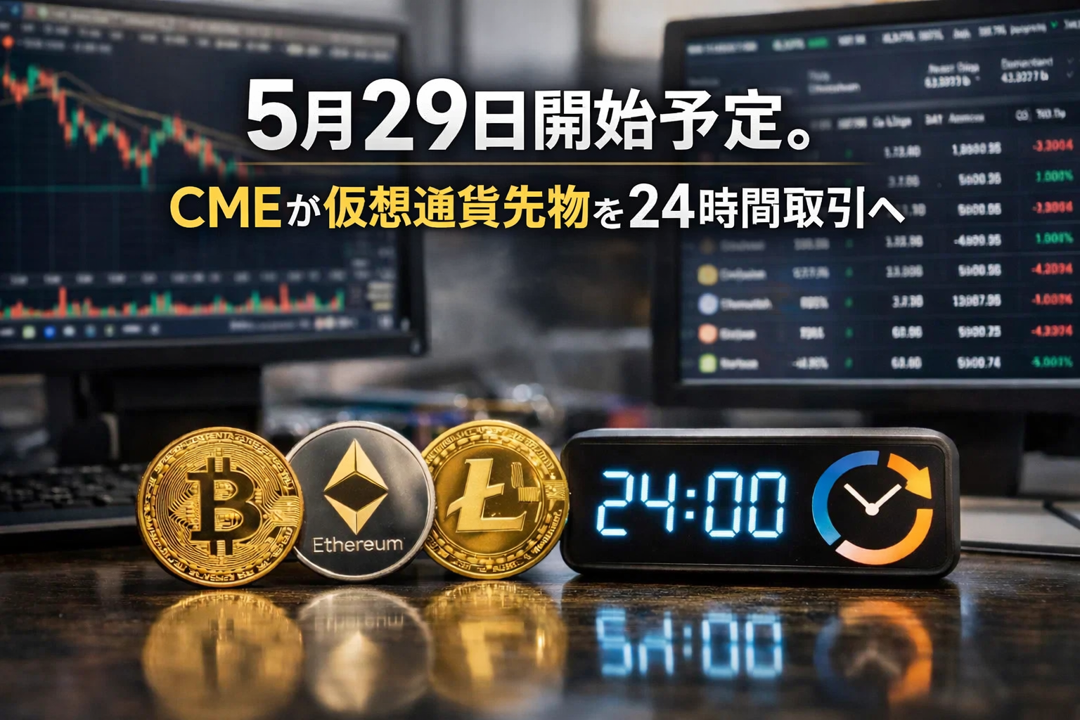 5月29日開始予定。CMEが仮想通貨先物を24時間取引へ