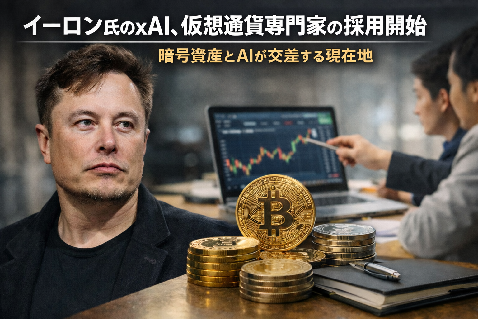 イーロン氏のxAI、仮想通貨専門家の採用開始。暗号資産とAIが交差する現在地