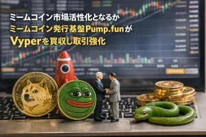 ミームコイン市場は活性化するか。発行基盤Pump.funがVyperを買収し取引強化