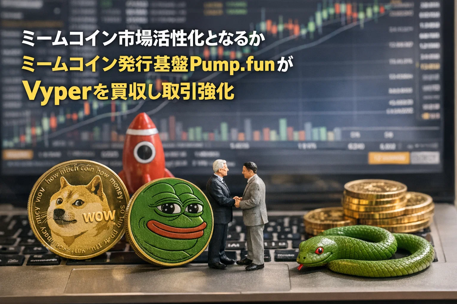 ミームコイン市場は活性化するか。発行基盤Pump.funがVyperを買収し取引強化