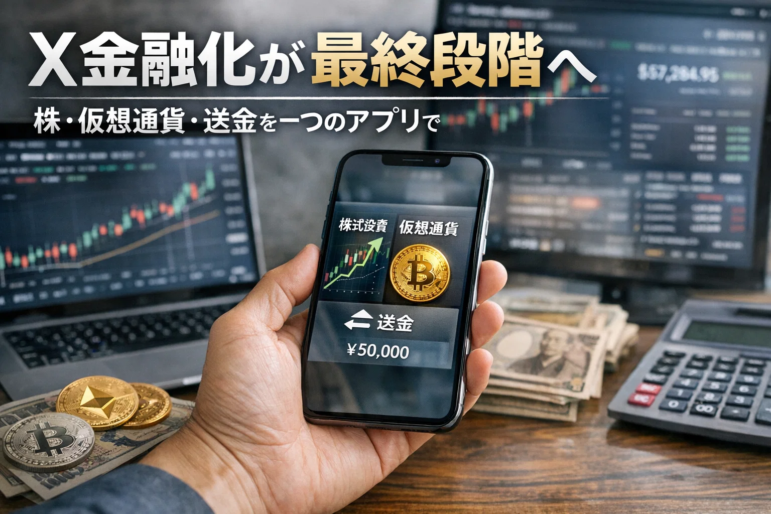 【続報】X金融化が最終段階へ 株・仮想通貨・送金を一つのアプリで