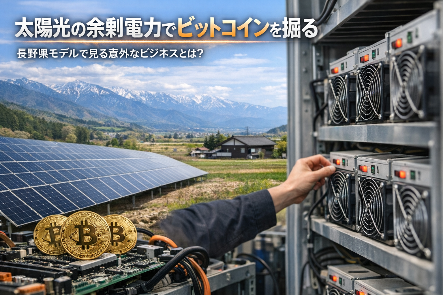 太陽光の余剰電力でビットコインを掘る―長野県モデルで見る意外なビジネスとは
