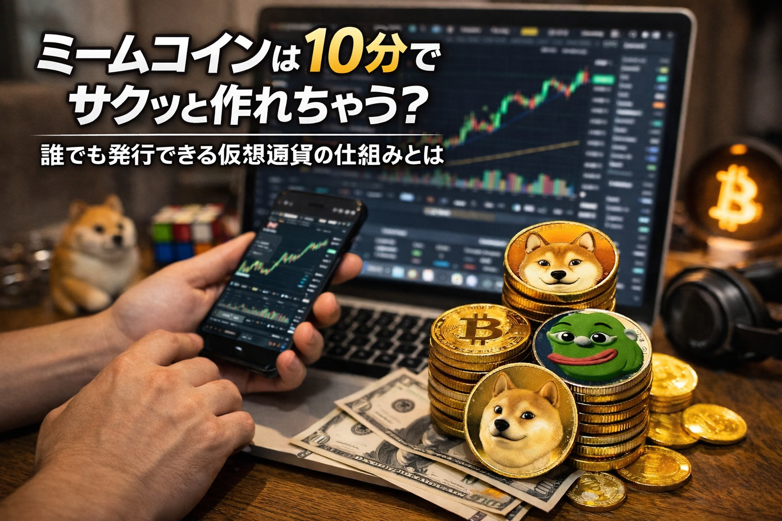 ミームコインは10分でサクッと作れちゃう？誰でも発行できる仮想通貨