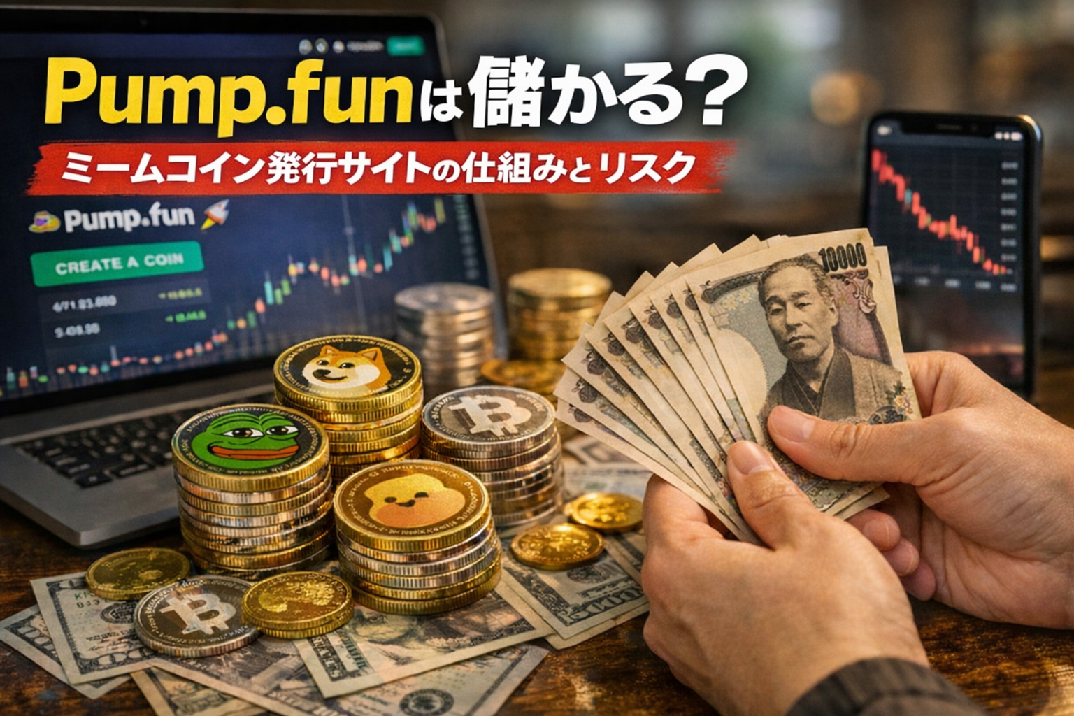 【徹底検証】Pump.funは儲かる？ミームコイン発行サイトの仕組みとリスク