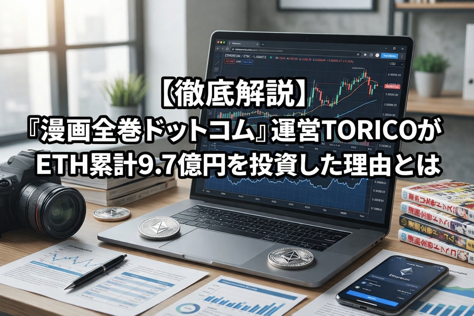 【徹底解説】 『漫画全巻ドットコム』運営TORICOがETH累計9.7億円を投資した理由とは