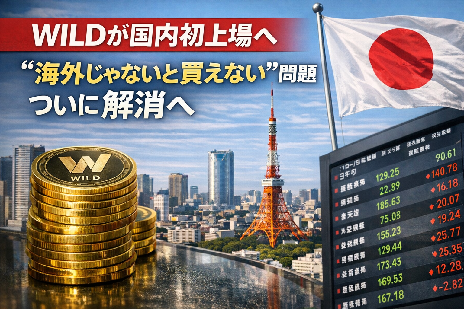 WILDが国内初上場へ―“海外じゃないと買えない”問題がついに解消へ