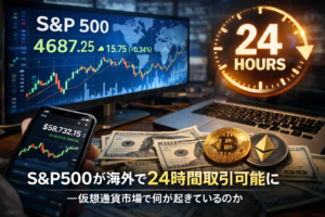 【徹底解説】S&P500が海外で24時間取引可能に―仮想通貨市場で何が起きているのか