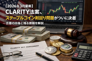 【2026年3月最新】CLARITY法案、ステーブルコイン利回り問題がついに決着—合意の中身と残る課題を解説