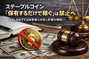 ステーブルコイン「保有するだけで稼ぐ」は禁止へ—CLARITY法案草案の中身と影響を解説