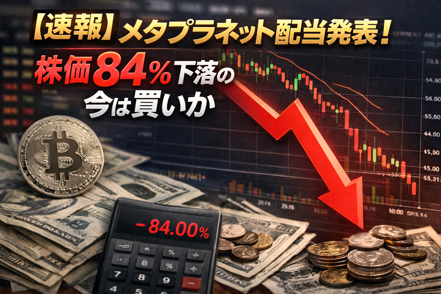 【速報】メタプラネット配当発表!株価84%下落の今は買いか