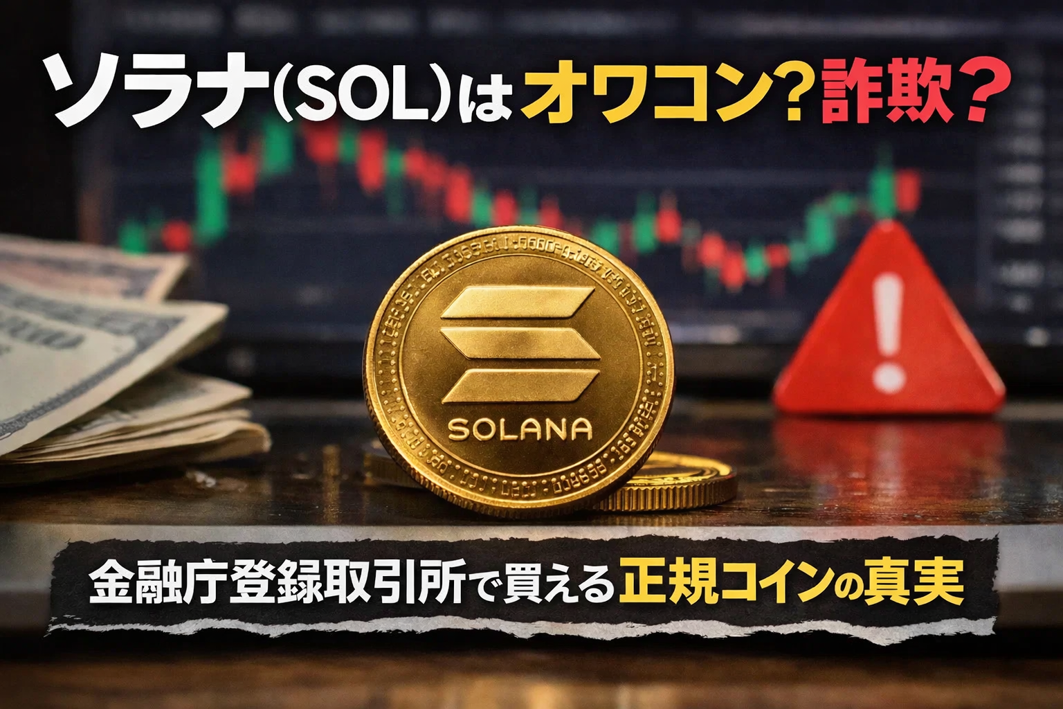 ソラナ（SOL）はオワコン？詐欺？金融庁登録取引所で買える正規コインの真実