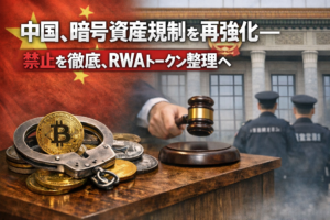 中国、暗号資産規制を再強化─禁止を徹底、RWAトークン整理へ