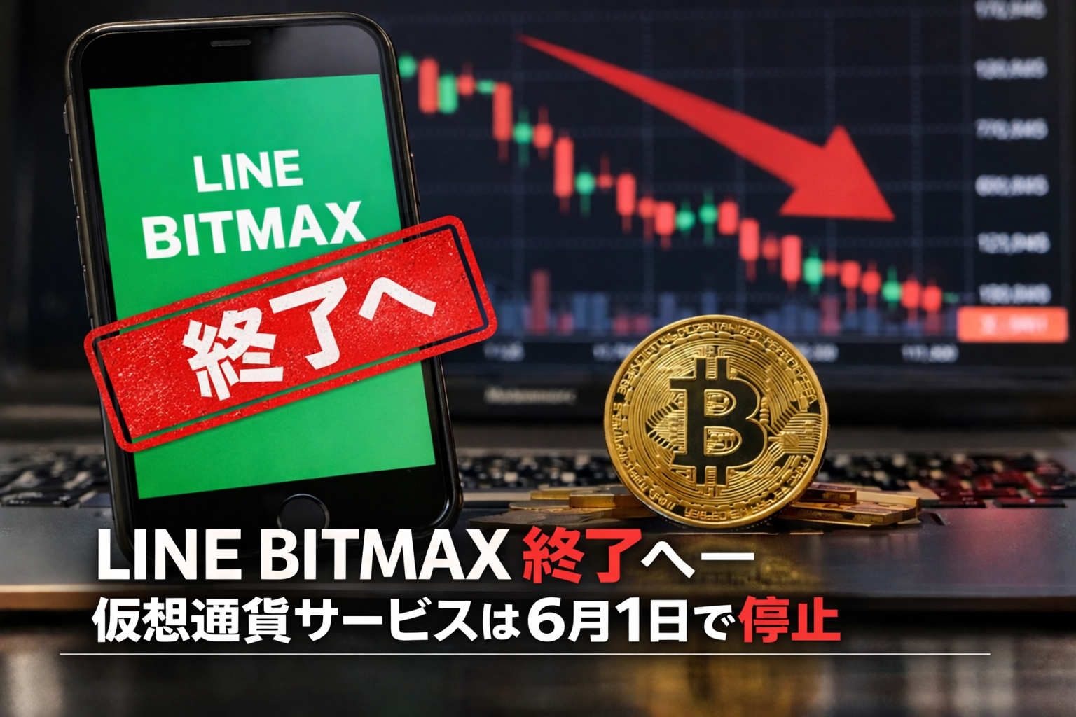 LINE BITMAX終了へ―仮想通貨サービスは6月1日で停止