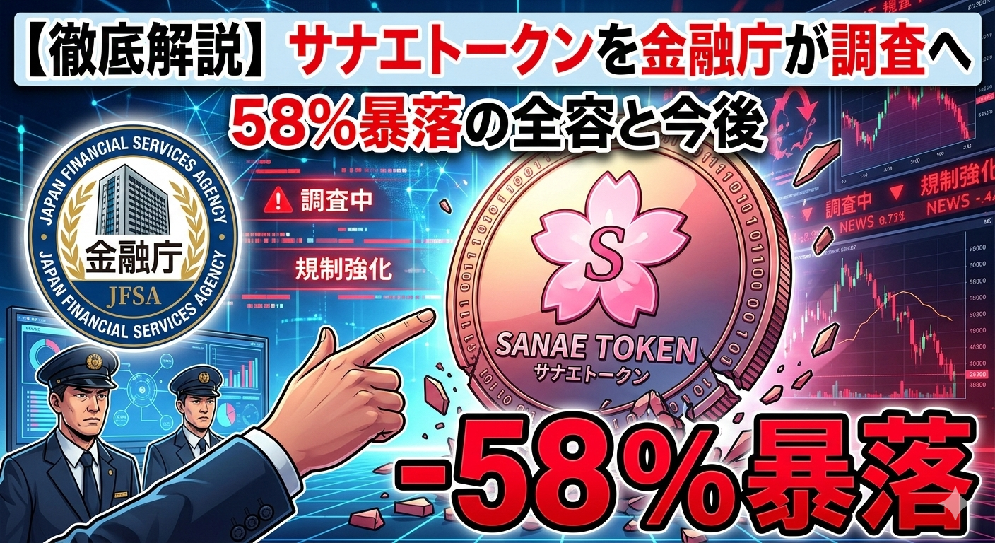 【徹底解説】サナエトークンを金融庁が調査へ、58%暴落の全容と今後