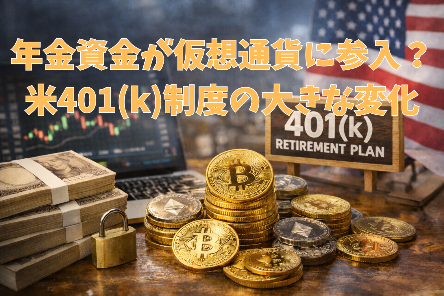 【最大20兆円】年金マネーが仮想通貨へ？米401(k)制度が激変