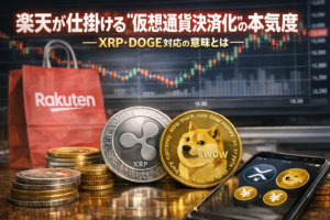 楽天が仕掛ける“仮想通貨決済化”の本気度─XRP・DOGE対応の意味とは